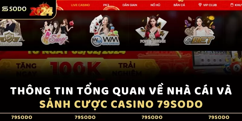 Thông tin tổng quan về nhà cái và sảnh cược Casino 79Sodo